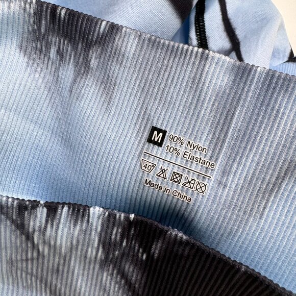 Seamless Pants Womens Medium Stretch Tie Dye Ankle Leggings Activewear Athletic - Picture 2 of 3